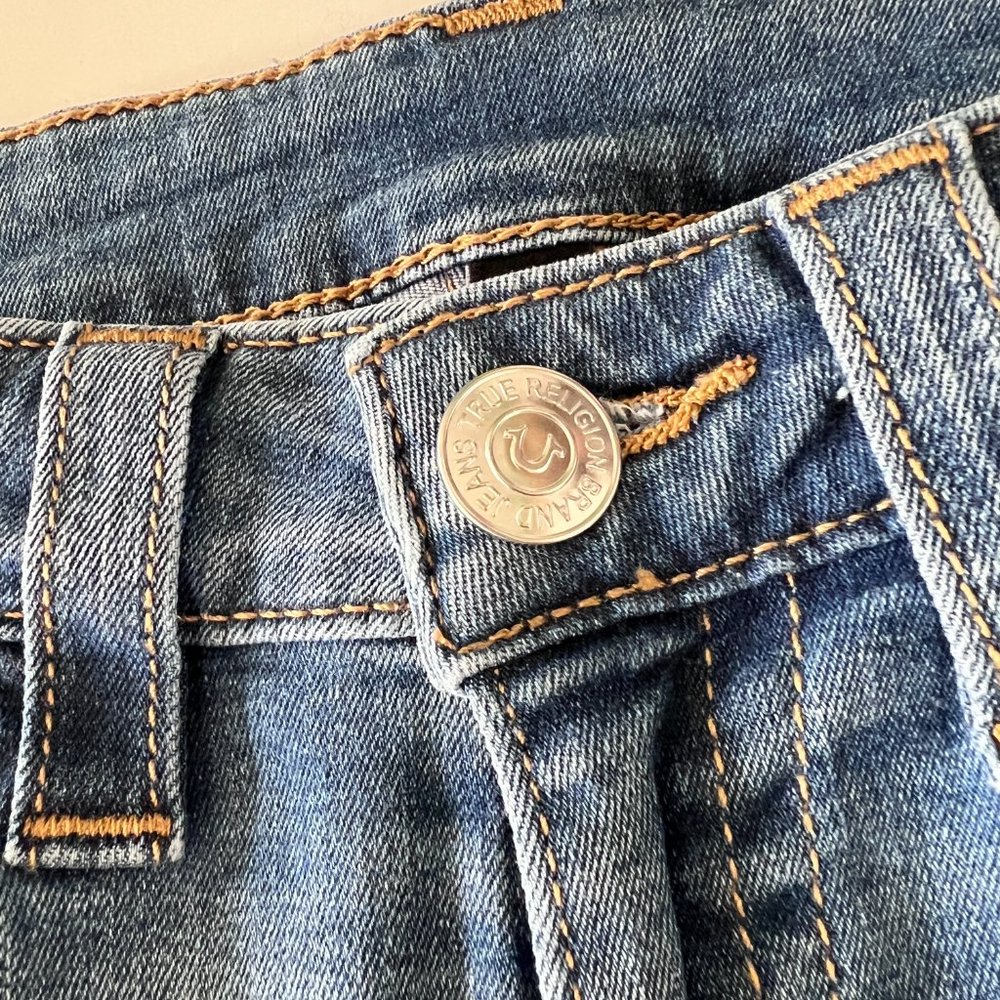 TRUE RELIGION Women's "Halle" Raw Hem Skinny Crop Jeans 27 NWT - Picture 8 of 11